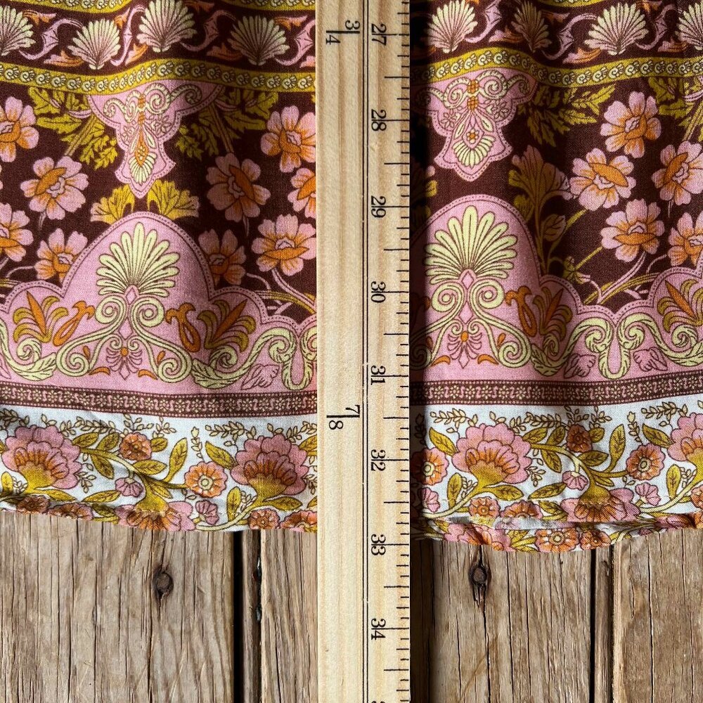 R.Vivimos Women Long Sleeve Floral V Neck Tassel Boho Festival Dress M, Sz 8, 10 - Picture 11 of 13
